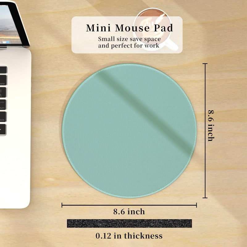 Hancynir Mouse Pad for Desk, Small Cute Mousepad with Non-Slip Base, Round Mouse Pads for Wireless Mouse Laptop Gaming, Computer Mouse Mat for Home Office Travel Desk Accessories - Image 5